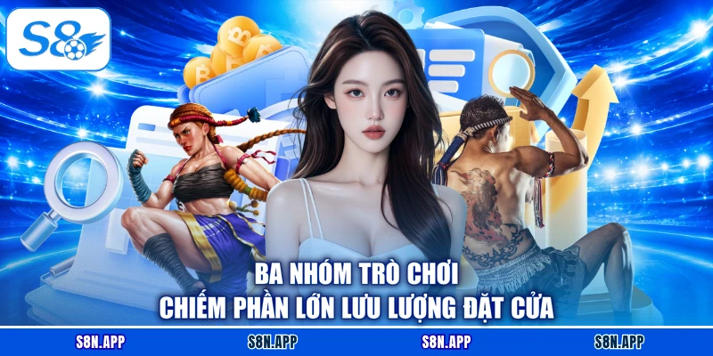 Ba nhóm trò chơi chiếm phần lớn lưu lượng đặt cửa
