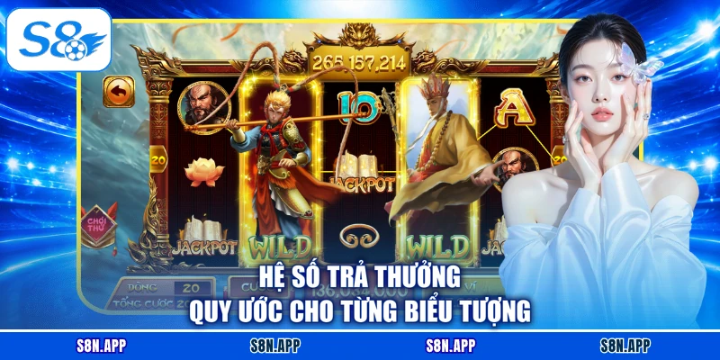 Hệ số trả thưởng quy ước cho từng biểu tượng