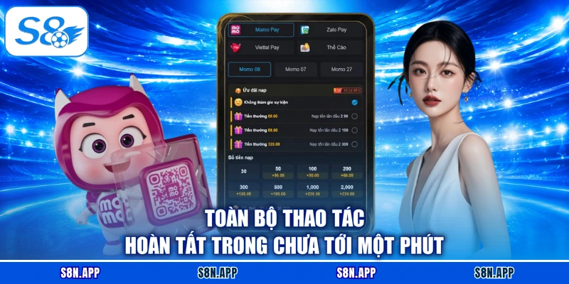 Toàn bộ thao tác hoàn tất trong chưa tới một phút
